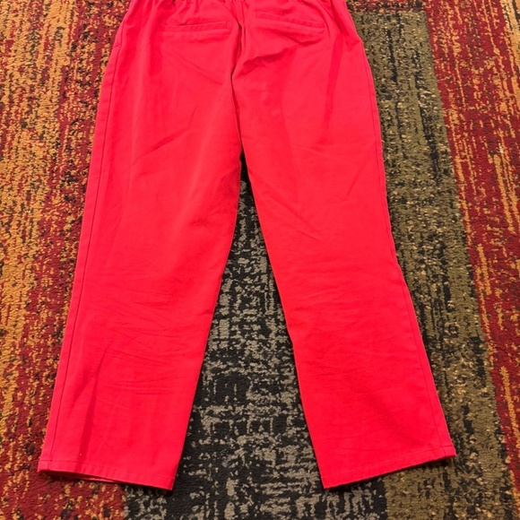 Isaac Mizrahi Live size 12 petite red pull on pants - Picture 3 of 7